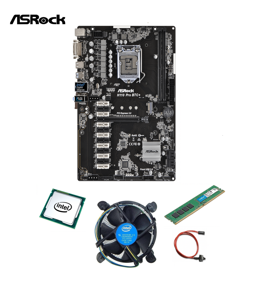 Carte mère ASRock H110 Pro BTC+ LGA 1151 (13 PCI-E)